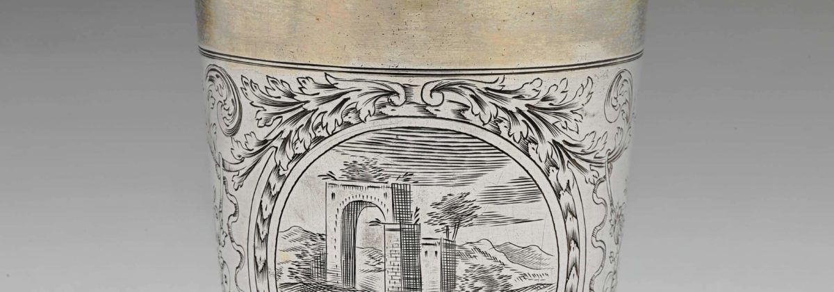 Silver beaker engravings, 17th century