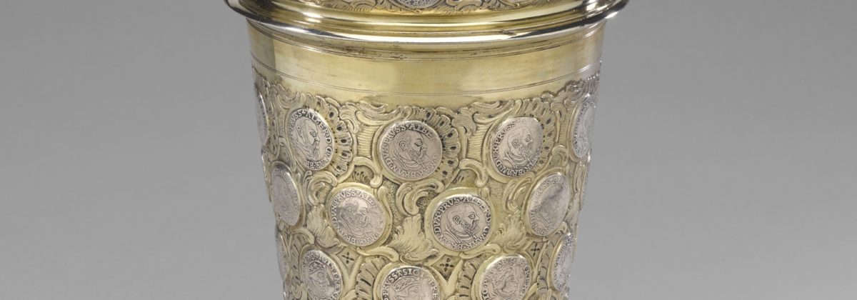 Silver-gilt beaker with coins, Berlin 18th century