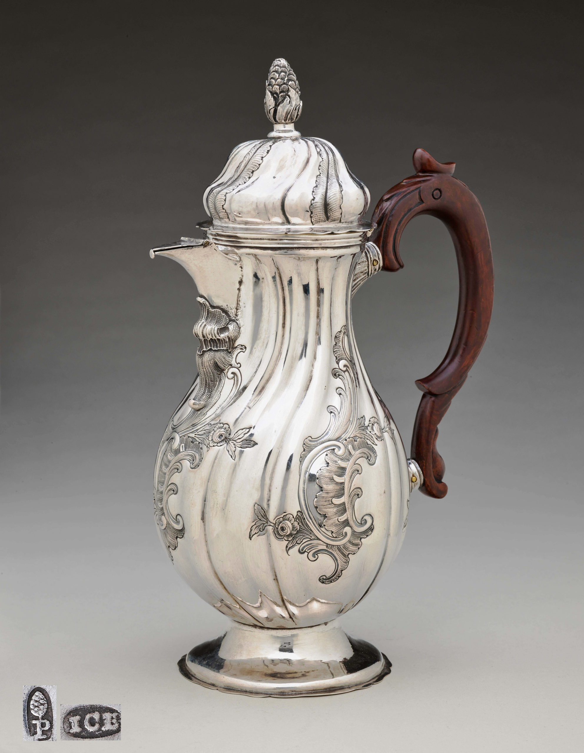 Coffeepot silver rococo