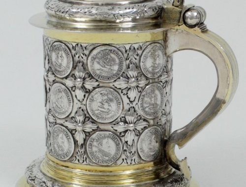 Antique Silver Gilt Tankard, Koenigsberg 18th century