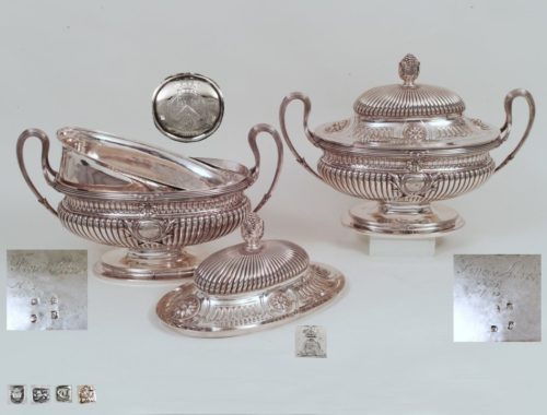 George III silver tureens, Egremont