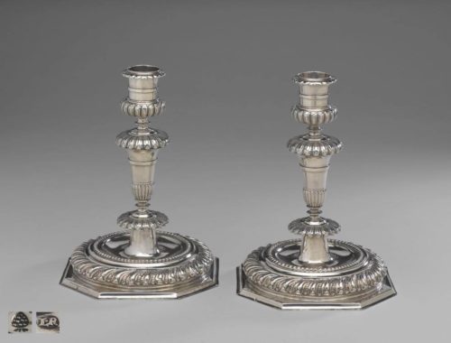 antique silver candlesticks