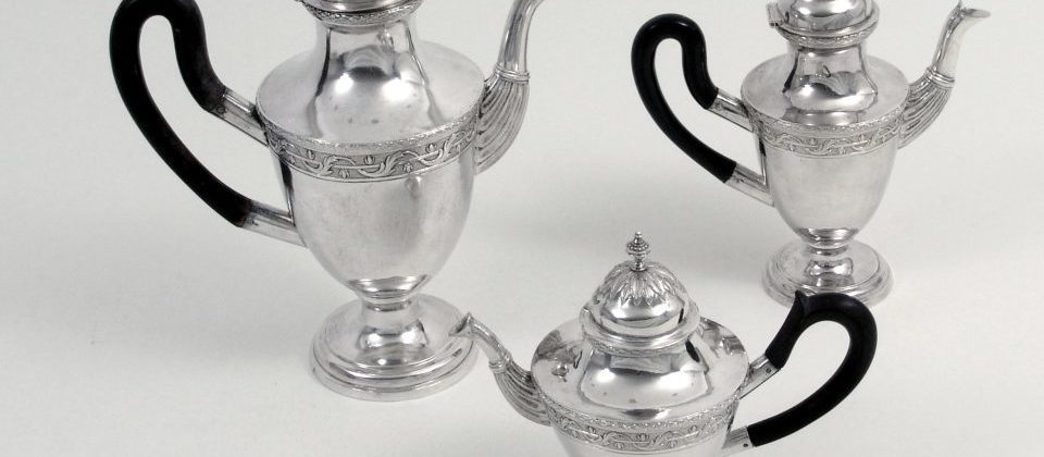 neoclassical silver coffee and tea service, Thurn and Taxis collection