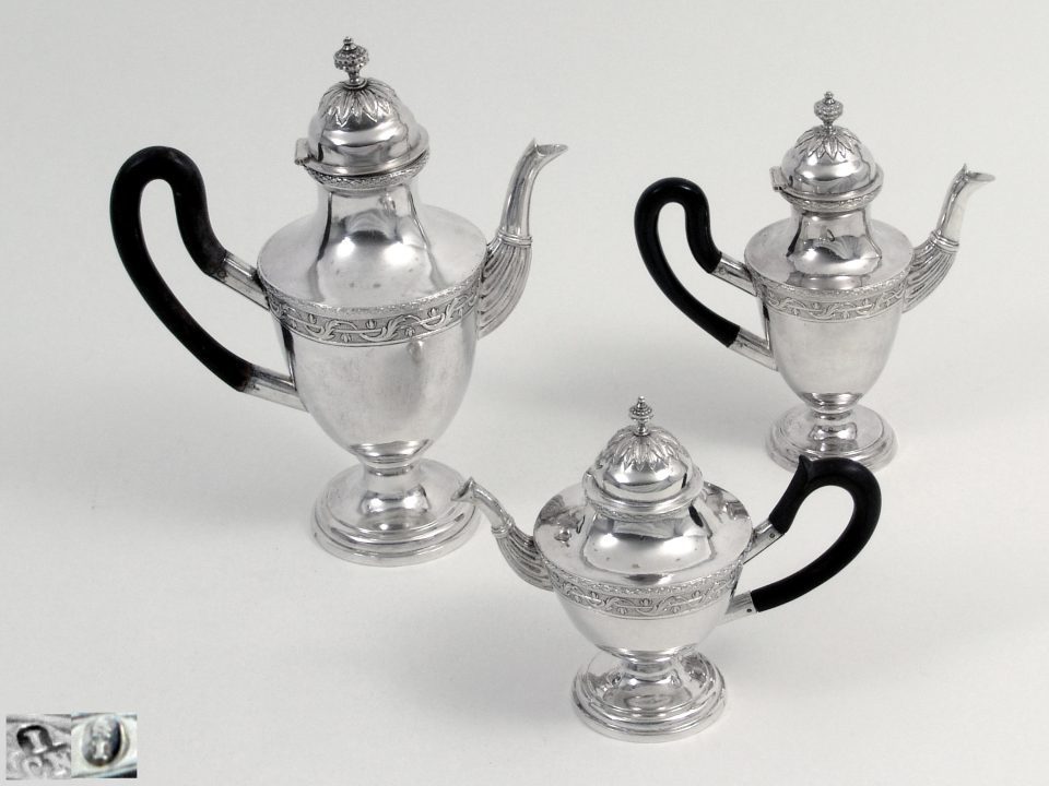 Two French Silver Gilt Empire Coffeepots │Helga Matzke