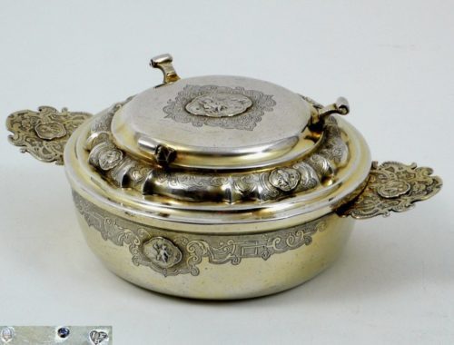 silver porringer cover, Ecuelle