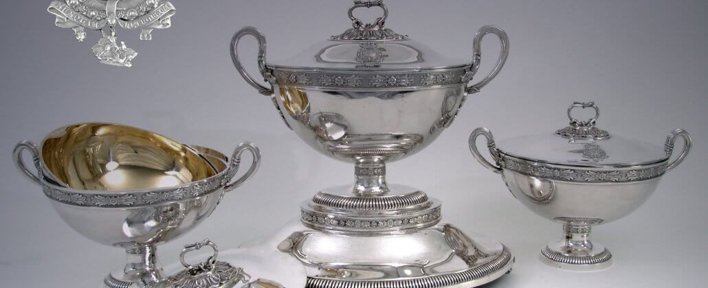 Royal silver tureens, French, German