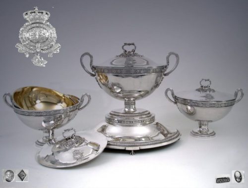Royal silver tureens, French, German