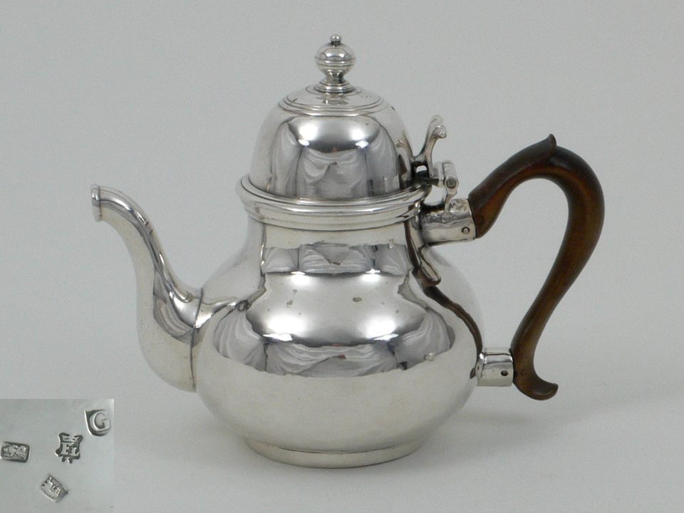 George I silver teapot