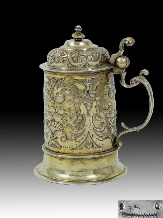 Baroque Silver Tankard, Augsburg, 17th century