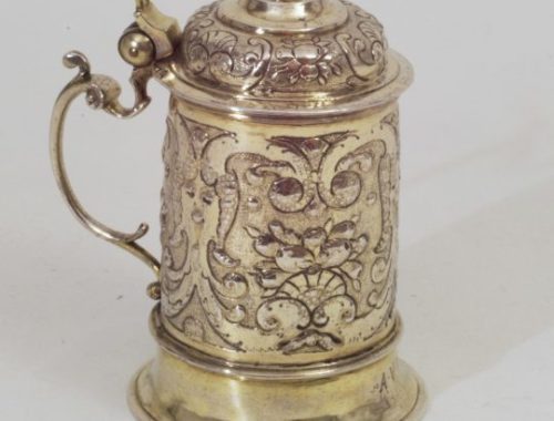 Silver antique tankard, gilt, Augsburg ca. 1650