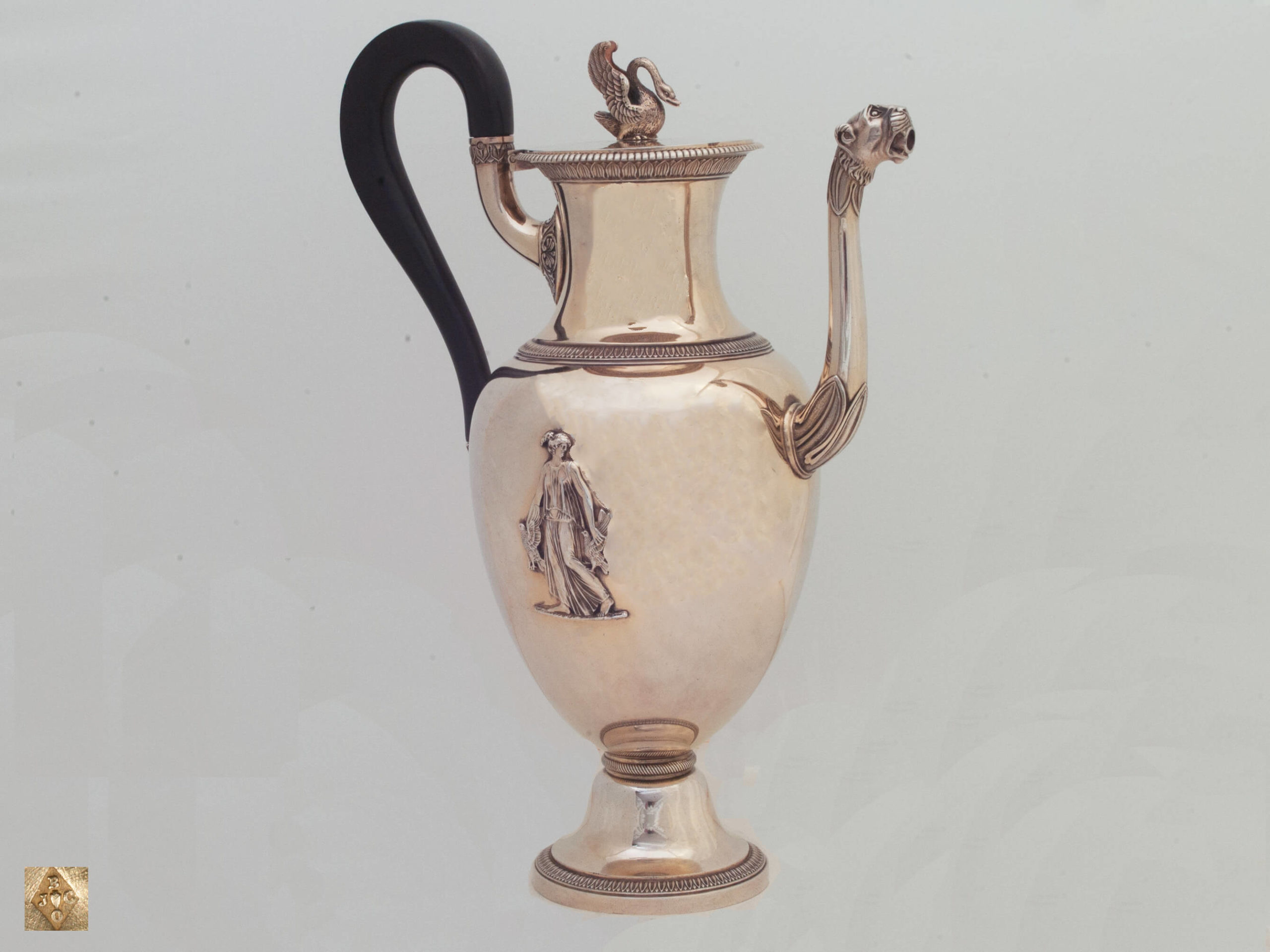 Two French Silver Gilt Empire Coffeepots │Helga Matzke