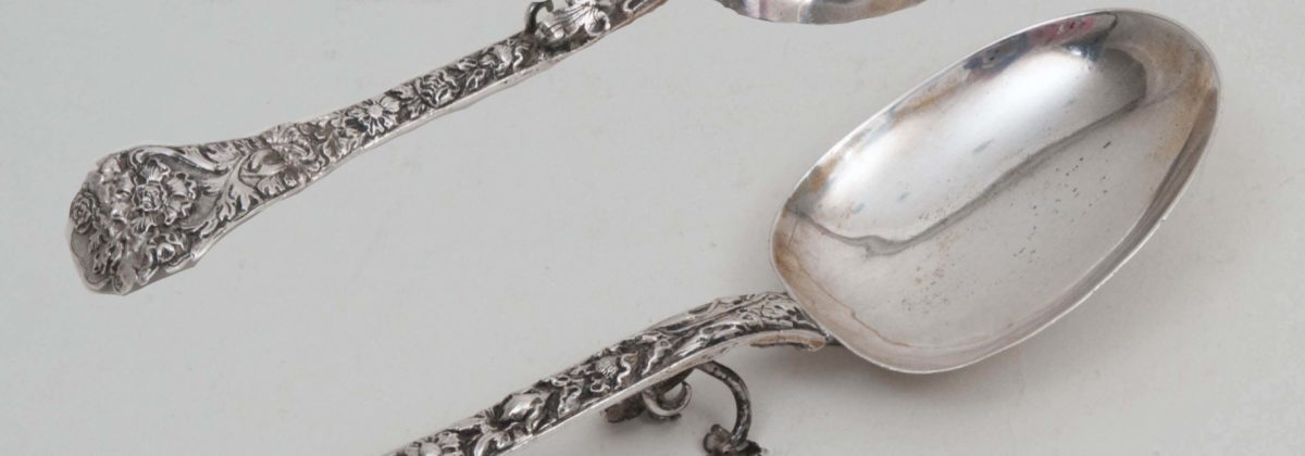 Silver christening spoon