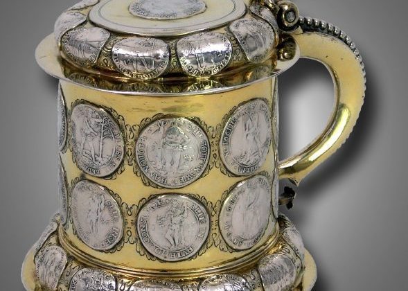 Humpen Münzhumpen Silber Glogau 17. Jahrhundert