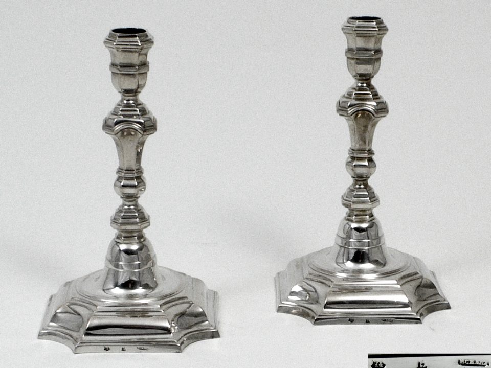 Pair of Fine German Silver CandleSticks │Helga Matzke