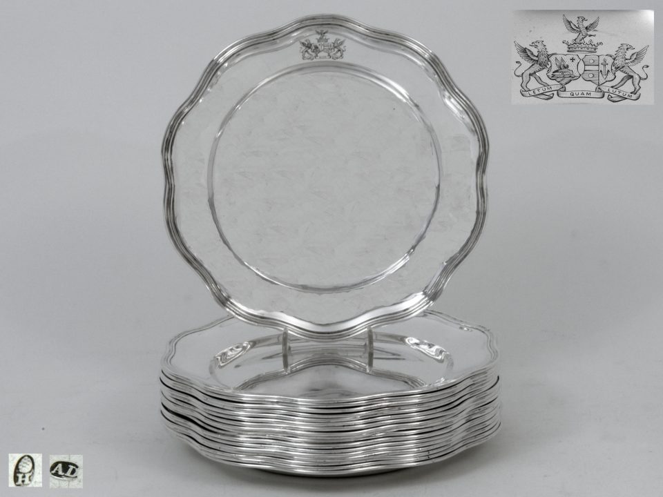 silver dinner-plates, German 18th c.