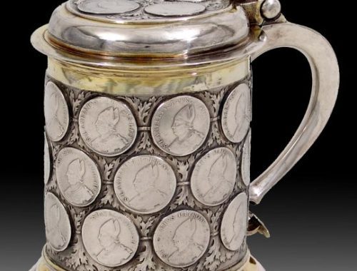 Silver Parcel-Gilt Tankard with Coins, Berlin 17th century