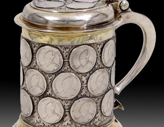 Silver Parcel-Gilt Tankard with Coins, Berlin 17th century