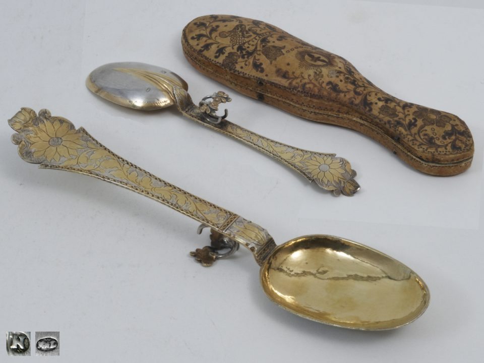 Silver-gilt christening spoon, Baroque