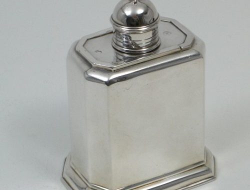 antique silver tea caddy