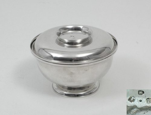 antique english silver sugar bowl