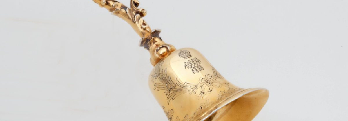 royal silver-gilt antique table-bell