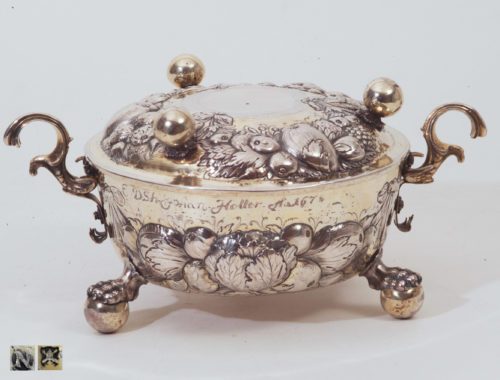 silver two-handled bowl and cover, Nuremberg 17th c.