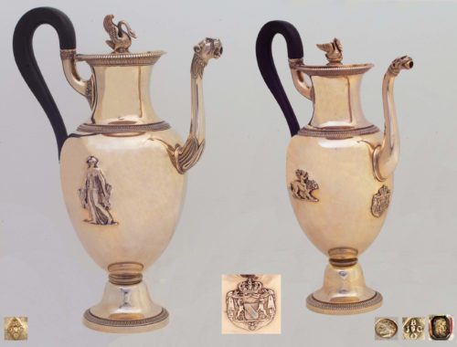 French Empire silver-gilt coffee-pots